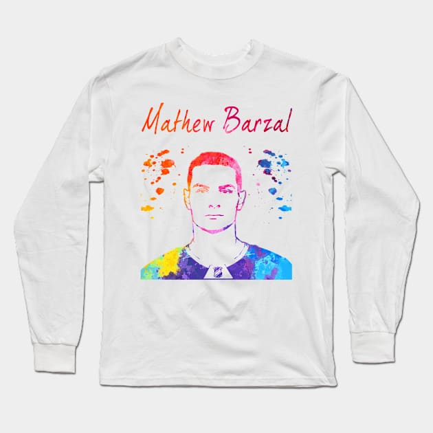 Mathew Barzal Long Sleeve T-Shirt by Moreno Art